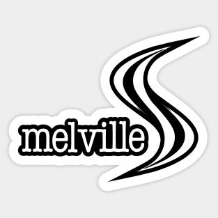 Melville Logo White with Black Outline Sticker